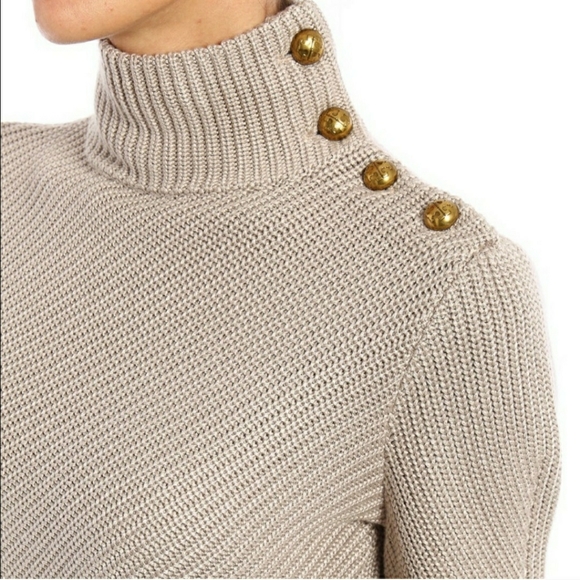 Tory Burch Brodie Tunic Dress Sweater Viscose Turtleneck Knit Size Medium - Picture 12 of 13